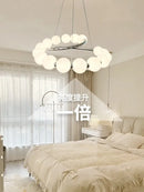 Modern chrome spherical pendant light chandeliers for dining room