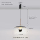Modern metallic disc led pendant light for kitchen dining room