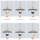 Modern metallic disc led pendant light for kitchen dining room
