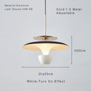 Modern metallic disc led pendant light for kitchen dining room