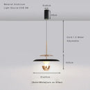 Modern metallic disc led pendant light for kitchen dining room