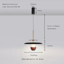 Modern metallic disc led pendant light for kitchen dining room