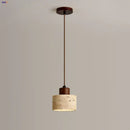 DecorBites™ LED Pendant Light Fixture Modern Wood Canopy Yellow Travertine Luminaire