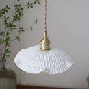 DecorBites™ LED Pendant Light Fixture Walnut Wood Ceramic Knob Switch Hanging Lamp