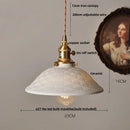 DecorBites™ LED Pendant Light Fixture Walnut Wood Ceramic Knob Switch Hanging Lamp