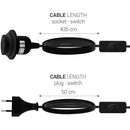 Industrial black led pendant light with switch bedroom cord kit