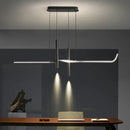 Modern black minimalist led pendant light for dining room