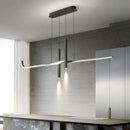 Modern black minimalist led pendant light for dining room