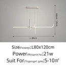 Modern black minimalist led pendant light for dining room