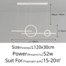 Modern minimalist black led pendant light for kitchen and dining room