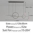 Modern minimalist black led pendant light for kitchen and dining room