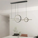 Modern minimalist black led pendant light for kitchen and dining room
