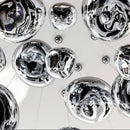 Modern silver bubble glass led pendant light for living room