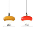 Modern yellow glass led pendant light for bedroom and dining room