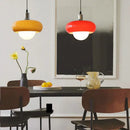 Modern yellow glass led pendant light for bedroom and dining room