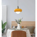 Modern yellow glass led pendant light for bedroom and dining room
