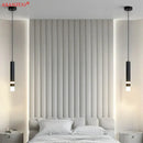 Modern minimalist gold led pendant light dining room cylindrical design