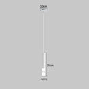 Modern minimalist gold led pendant light dining room cylindrical design