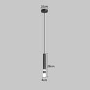 Modern minimalist gold led pendant light dining room cylindrical design