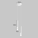 Modern minimalist gold led pendant light dining room cylindrical design