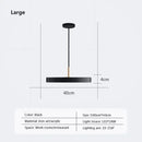 Minimalist cream navy & black led pendant light for dining room