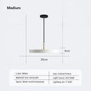 Minimalist cream navy & black led pendant light for dining room