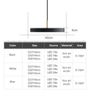 Minimalist cream navy & black led pendant light for dining room