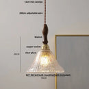 Japan style walnut and white glass led pendant light dining room