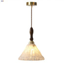 Japan style walnut and white glass led pendant light dining room