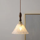 Japan style walnut and white glass led pendant light dining room