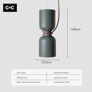 Modern minimalist black & off-white led pendant light for bedroom