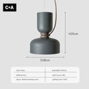 Modern minimalist black & off-white led pendant light for bedroom
