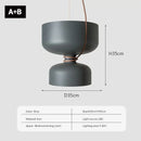 Modern minimalist black & off-white led pendant light for bedroom