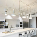Modern minimalist black & off-white led pendant light for bedroom