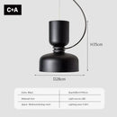 Modern minimalist black & off-white led pendant light for bedroom