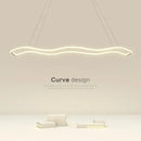 DecorBites™ LED Pendant Light: Modern Aluminum Line Shapes Chandelier