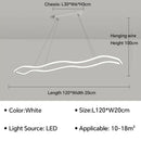 DecorBites™ LED Pendant Light: Modern Aluminum Line Shapes Chandelier