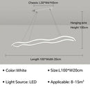 DecorBites™ LED Pendant Light: Modern Aluminum Line Shapes Chandelier
