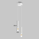 Modern black & gold led pendant light dining room cylindrical lamp
