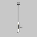 Modern black & gold led pendant light dining room cylindrical lamp