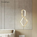 Modern gold geometric led pendant light for dining room