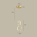 Modern gold geometric led pendant light for dining room