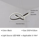 Modern minimalist white led pendant light for living room