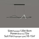 DecorBites™ LED Pendant Light - Modern White/Black Long Line for Home, Restaurant, Office