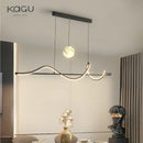 DecorBites™ LED Pendant Light - Modern White/Black Long Line for Home, Restaurant, Office