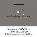 DecorBites™ LED Pendant Light - Modern White/Black Long Line for Home, Restaurant, Office