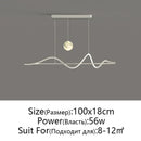 DecorBites™ LED Pendant Light - Modern White/Black Long Line for Home, Restaurant, Office