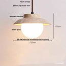Modern concrete and glass led pendant light dining room