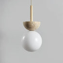 Modern concrete and glass led pendant light dining room