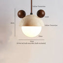 DecorBites™ LED Pendant Light Yellow Travertine Modern Hanging Lampara